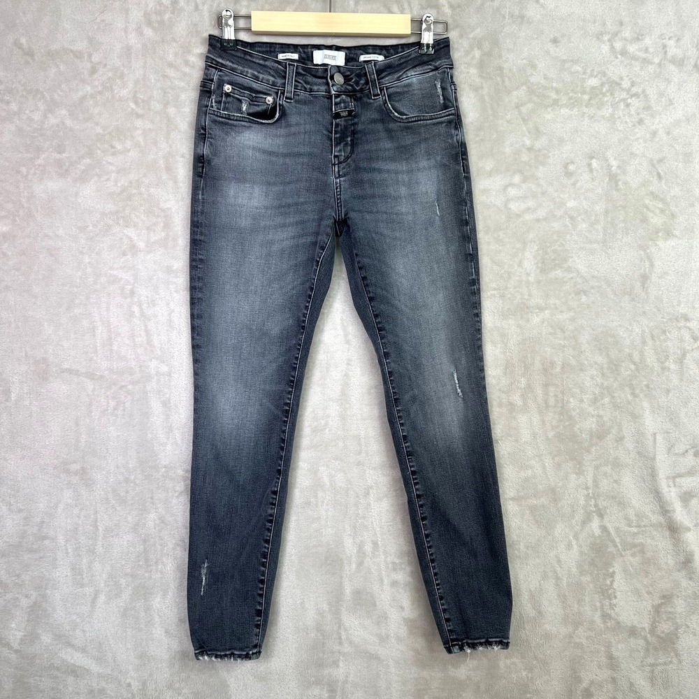 Closed‎ Baker Candiani Denim Jeans Women's 27 Gray Distressed Raw Hem Italy